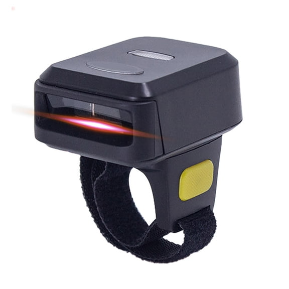 Riousery Premium Handheld 1D 2D Barcode Scanner Portable Wearable Ring Reader with Wireless Bluetooth, 2.4G and Wired USB Connectivity for Supermarket, Library, Express Logistics 1.4x2.1x2.2 in