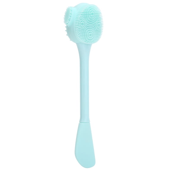 Riousery Premium Handheld Silicone Face Cleaning Brush and Mask DIY Mixing Stick, Professional Deep Pore Exfoliating Cleansing Brush (Green Double Head Knife Shape, 7.87 inches / 20.0 cm)