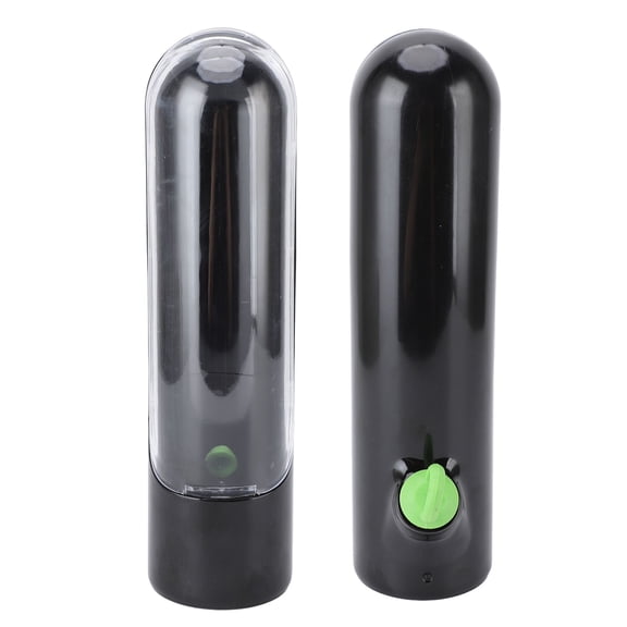 Riousery Premium Herb Saver Pod for Refrigerator, Keep Freshness Asparagus Coriander Vegetable Storage Container, Pressure Resistance Transparent Design, Black, 9.8 in / 25 cm