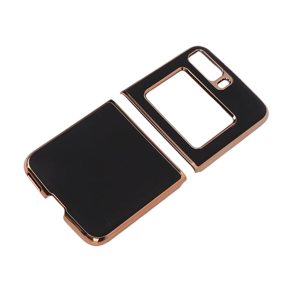 Riousery Premium Leather Phone Case for Moto Razr 2022, Nano-Plated Hard Shell Protective Cover, Scratch Resistant Anti-Shock Split Frame, Black (20 cm / 7.87 in)