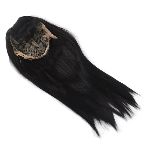 Riousery Premium Long Straight Wig with Bangs for Girls and Children Smooth Synthetic Full Hair Replacement Topper Perfect for Parties Halloween and Cosplay Black 27 Inches / 68.58 cm
