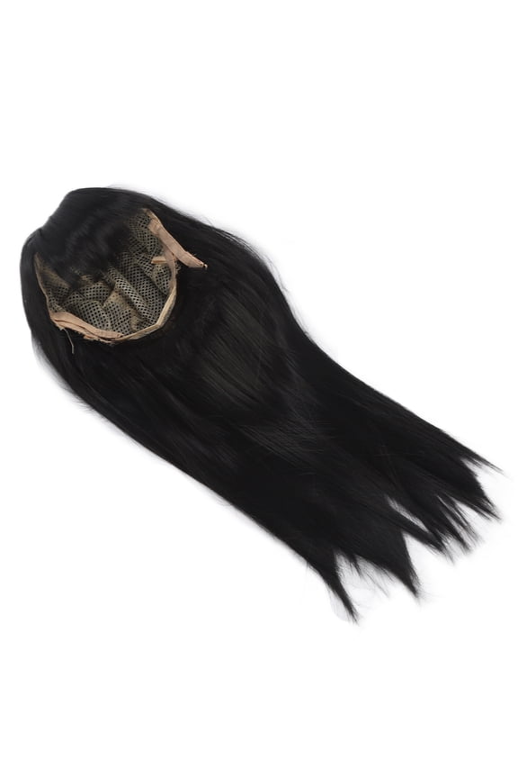 Premium Long Straight Wig with Bangs for Girls and Children Smooth Synthetic Full Hair Replacement Topper Perfect for Parties Halloween and Cosplay Black 27 Inches / 68.58 cm