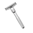 thumbnail image 1 of Riousery Premium Manual Beard Shaver with Adjustable Sharpness, Double Edge Safety Razor for Men, Silver Grooming Tool, 5.12 inches / 13 cm, 4.23 oz / 120 g, 1 of 5