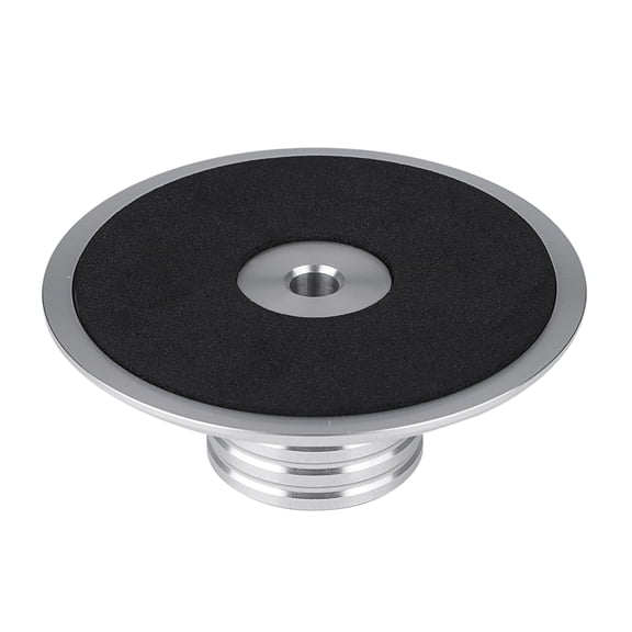 Riousery Premium Metal LP Vinyl Turntable Disc Stabilizer Record Weight Clamp for Acoustic Quality Improvement, Aluminum Alloy, 3.07 inches / 78 mm, Silver