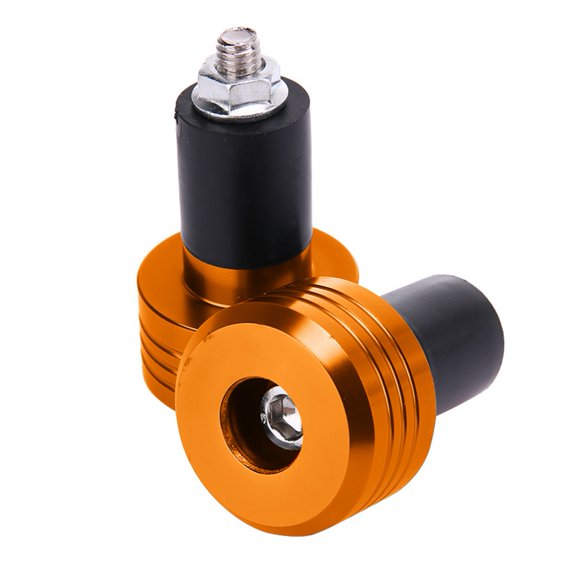 Riousery Premium Motorcycle Handlebar Grip End Aluminum Plugs Moto Slider Accessories Replacement Parts, Universal Fit 22mm / 0.9 inches Handlebars, Easy Installation, Vibration Reduction, Orange