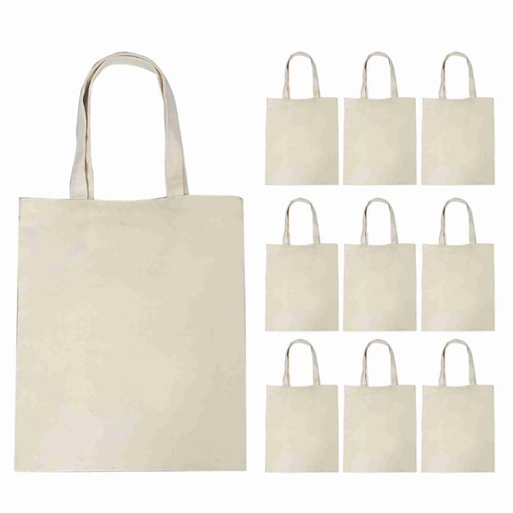 Riousery Premium Multi-Purpose Canvas Tote Bag Pack for Eco-Friendly Shopping Travel and DIY Crafts, Roomy Reusable Cotton Cloth Handbag (13.4 x 15.7 in / 34 x 40 cm)