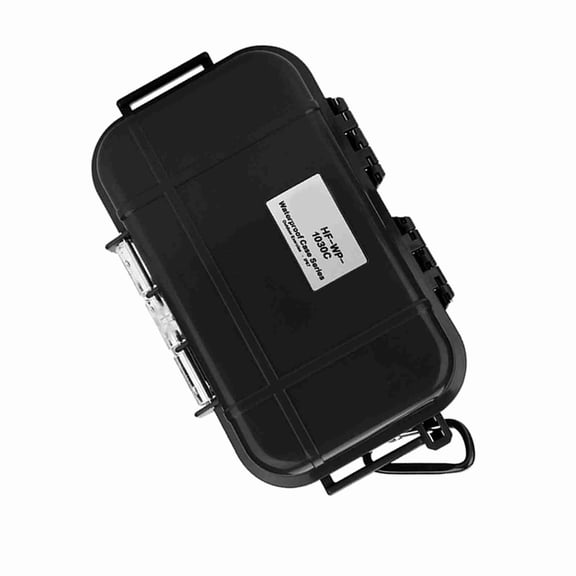 Riousery Premium Outdoor Survival Shockproof Waterproof Storage Case Airtight Carry Box Container for EDC Tools Gear, Heavy Duty Protective Dry Box (Black, 7.5 inches / 19 cm)