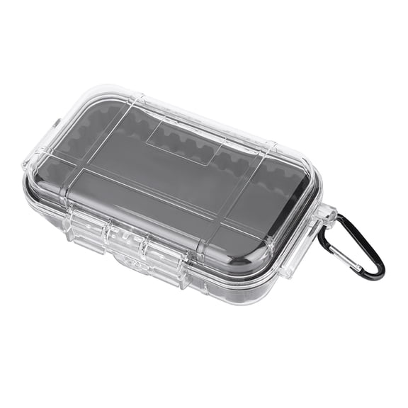 Riousery Premium Outdoor Survival Shockproof Waterproof Storage Case Airtight Carry Box Container for EDC Tools Gear, Heavy Duty Protective Dry Box (Clear, 7.5 inches / 19 cm)