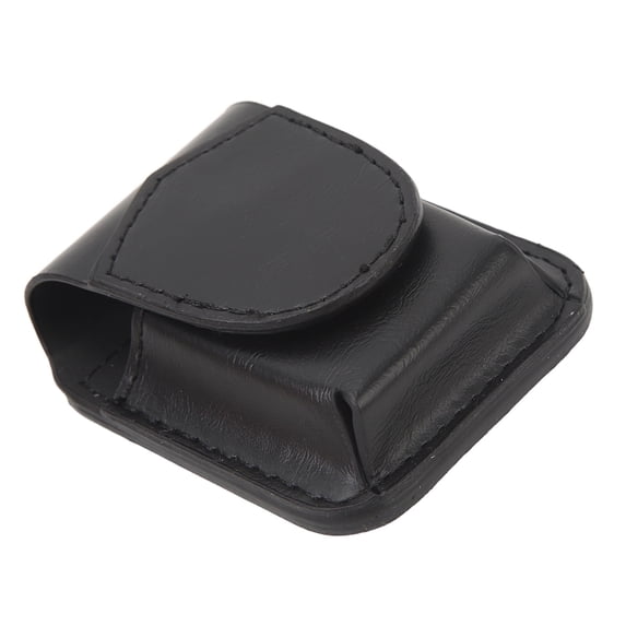Riousery Premium Pocket Lighter Pouch Belt Loop PU Leather Holder Case Anti Scratch Soft Lining Magnetic Buckle Waist Bag For Outdoor Men Women Black (3.15 inches / 8 cm)