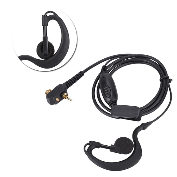 Riousery Premium Police Earpiece PTT Headset Mic with 1-Pin Screw Plug for Motorola Tetra Two Way Radio MTH800 MTP850 Walkie Talkie High Sensitivity Professional Communication Gear 5.9 inches / 15 cm