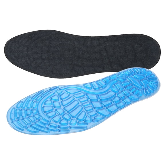Riousery Premium Shockproof Sports GEL Insoles for Men and Women, High Cushioning Arch Support Shoe Pads, Blue, Free Size 12.2 inches / 31.0 cm, 1 Pair