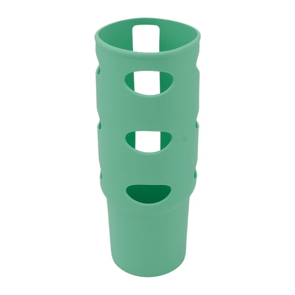 Riousery Premium Silicone Cup Protector Sleeve Slip Resistant All Wrapped Detachable Water Cup Boot Eco Friendly Insulated Protective Cover for 30oz Cups Tumblers and Bottles (10 in / 25.4 cm), Green
