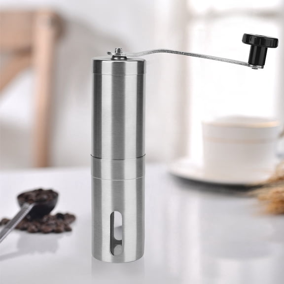 Riousery Premium Stainless Steel Manual Coffee Grinder Portable Hand Coffee Machine with High Durability and Adjustable Grinding for Home, Office, Camping and Travel (7.4 inches / 18.9 cm)