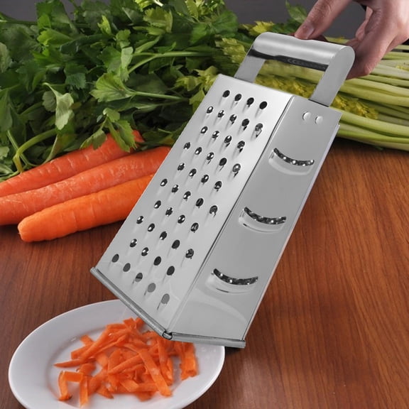 Riousery Premium Stainless Steel Veg Fruit Peeler Slicer Box Grater Cutter Tool, Rust Resistant Ergonomic Handle, Silver Kitchen Gadget for Vegetables Cheese, 9.06 inches / 23 cm