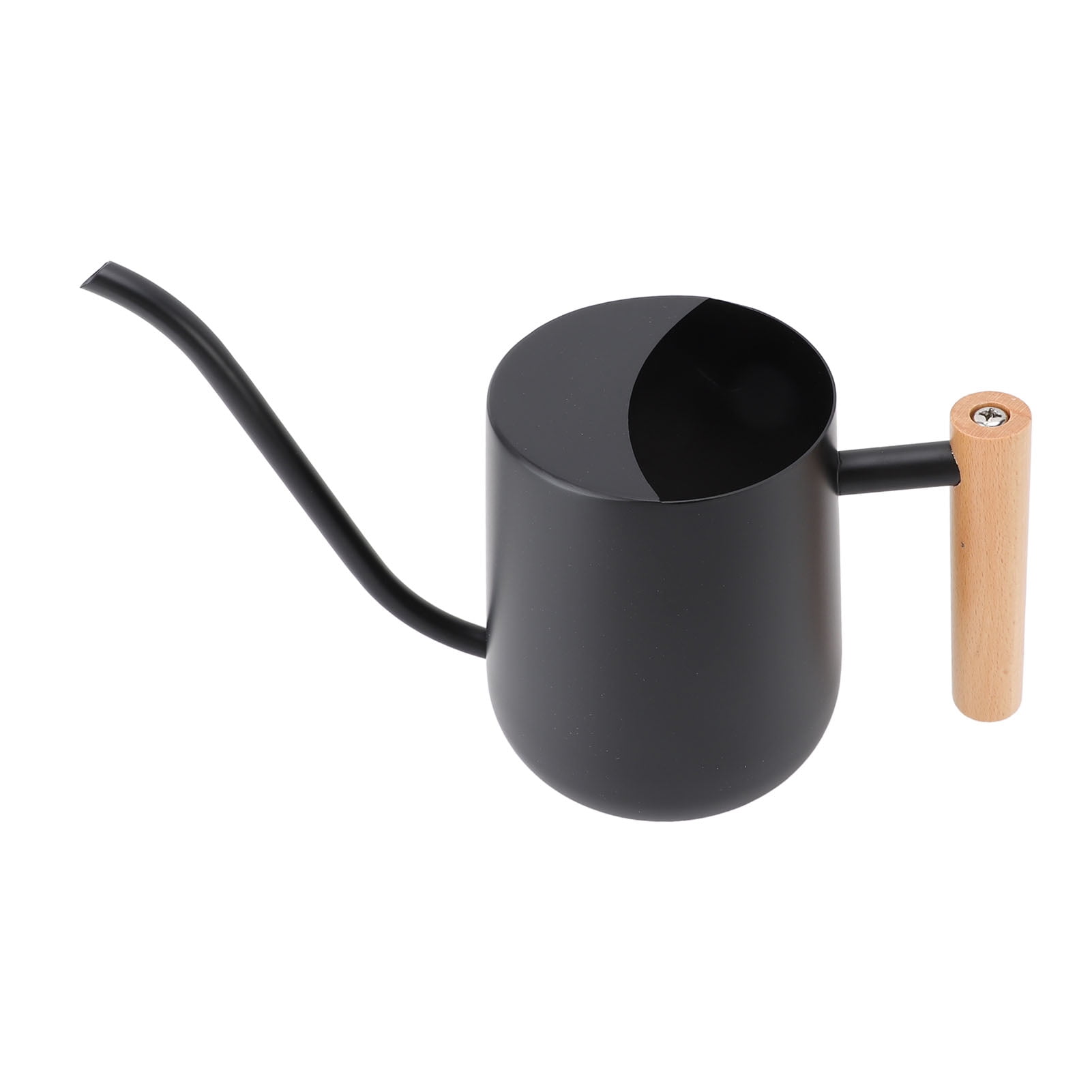 Riousery Premium Stainless Steel Watering Can Modern Nordic Style Long Spout Water Pot for Indoor Succulents Bonsai Garden Flower Plants 1L Capacity 33.8 oz Black