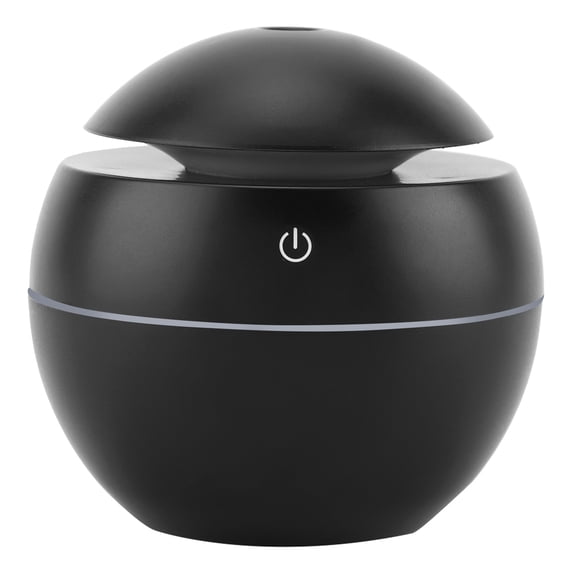 Riousery Premium Ultrasonic Aroma Humidifier & Cool Mist Oil Diffuser with LED Touch Controls, 130mL Compact Desktop Humidifier for Home, Office, and Travel, Quiet Essential Air Purifier, Black