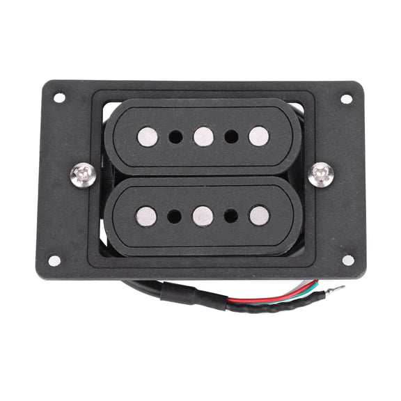 Riousery Prewired 3 String Humbucker Pickup Input Jack for DIY Cigar Box Guitar and Oil Barrel Guitar, Vulcanized Fiber Black Replacement Parts, 2.8 inches / 7.2 cm