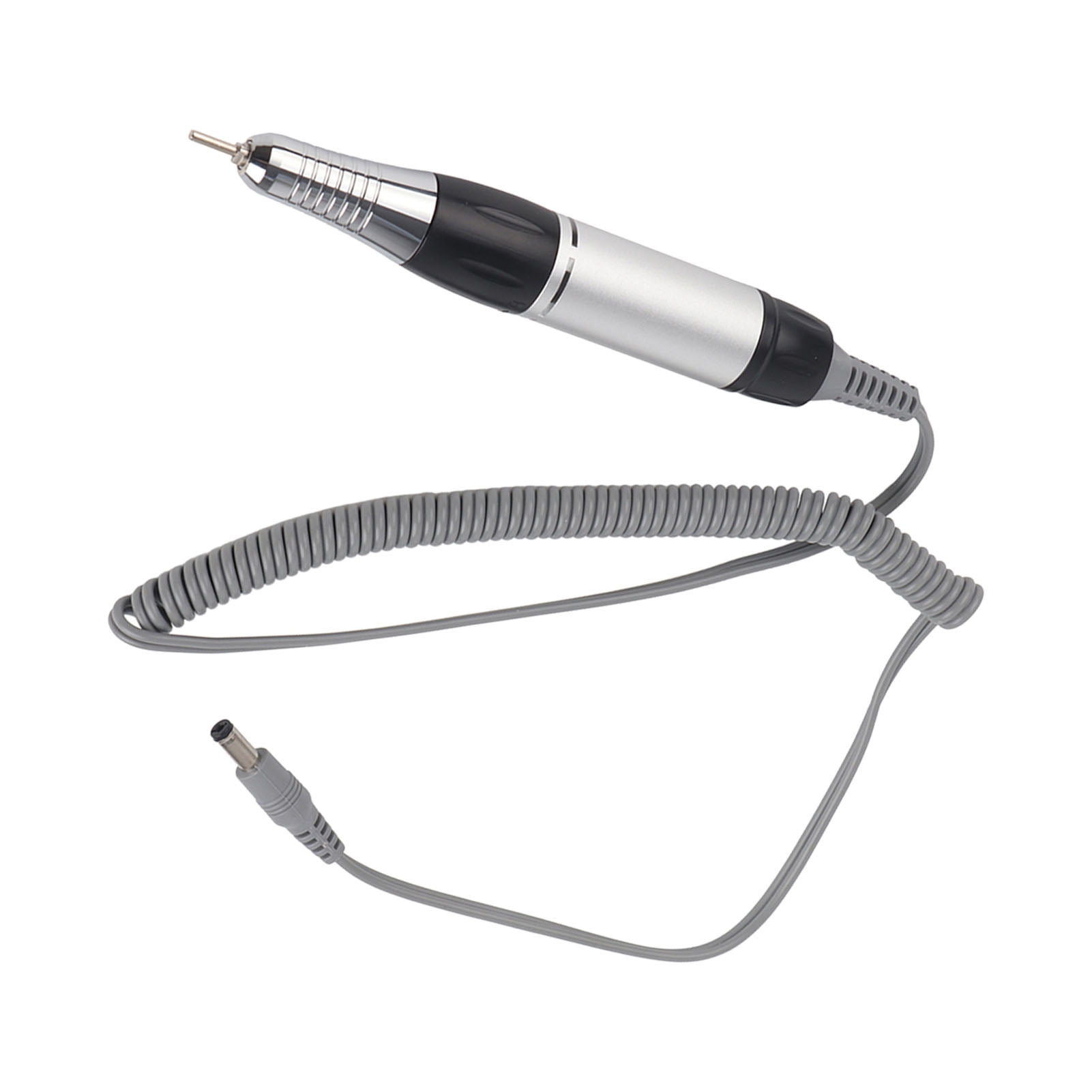 Riousery Professional 35000 RPM Electric Nail Art Drill Pen Handpiece, Manicure Pedicure Grinding Machine Accessory, Small Metal File Hand Drill for Salon and Home Use, Silver
