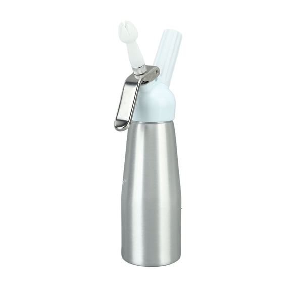 Riousery Professional 500ml / 1 Pint Stainless Steel Whipped Cream Dispenser - Heavy Duty Whip Cream Maker with 4 Decorative Nozzles and Cleaning Brush