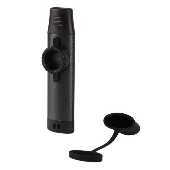 Riousery Professional Aluminum Adjustable Tone Kazoo Musical Instrument with 5Pcs Flute Diaphragm for Kids, Compact Portable Design, Perfect for Beginners and Experts, Black Color Finish [cite: 23]