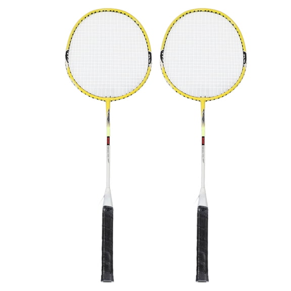 Riousery Professional Badminton Racket Set, 2 Player Iron Alloy Badminton Racquet with Portable Carrying Bag for Outdoor Indoor Sports Training, Yellow (26.7 inches / 68 cm)