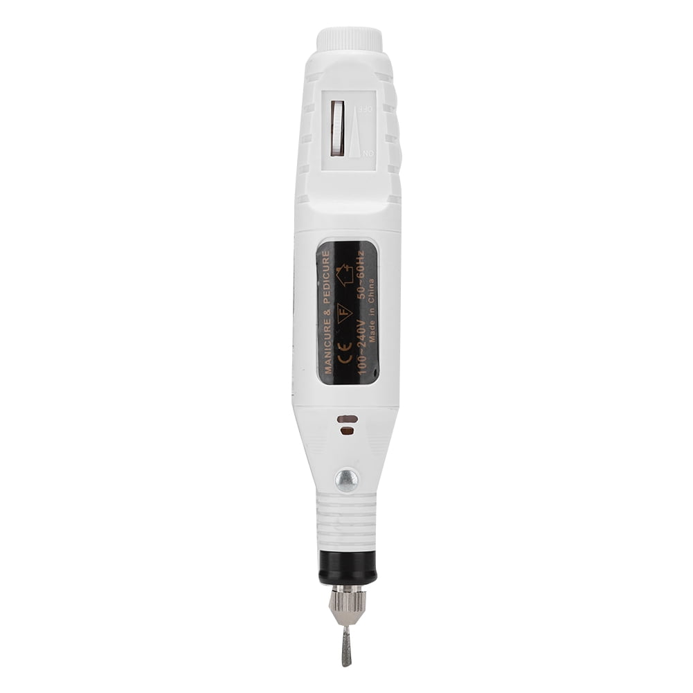 Riousery Professional Electric Manicure Nail Toe Drilling Machine with 30Pcs Grinding Head Set, High Speed Portable Efile for Acrylic Nails and Gel Polish Removal, 100-240V White (8.6 inches / 22 cm)
