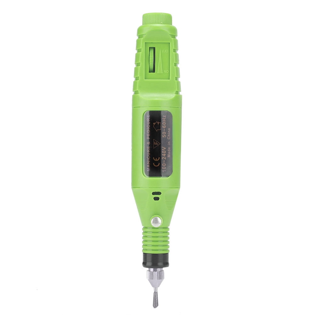 Riousery Professional Electric Manicure Nail Toe Drilling Machine with 30Pcs Grinding Head Set, High Speed Portable Efile for Acrylic Nails and Gel Polish Removal, 100-240V Green (8.6 inches / 22 cm)