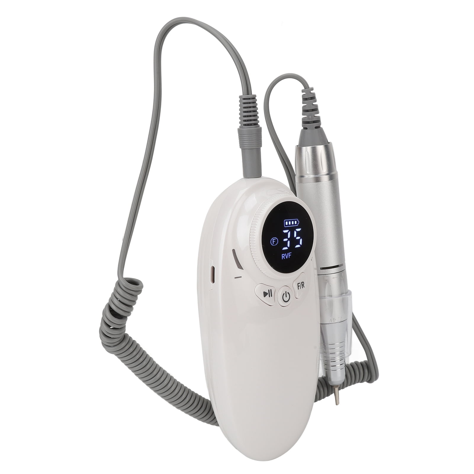 Riousery Professional Rechargeable Electric Nail Drill Kit Portable 35000 RPM Efile Machine for Acrylic Gel Nails Shaping Polishing Manicure Pedicure Salon Home Use (9.45 inches)