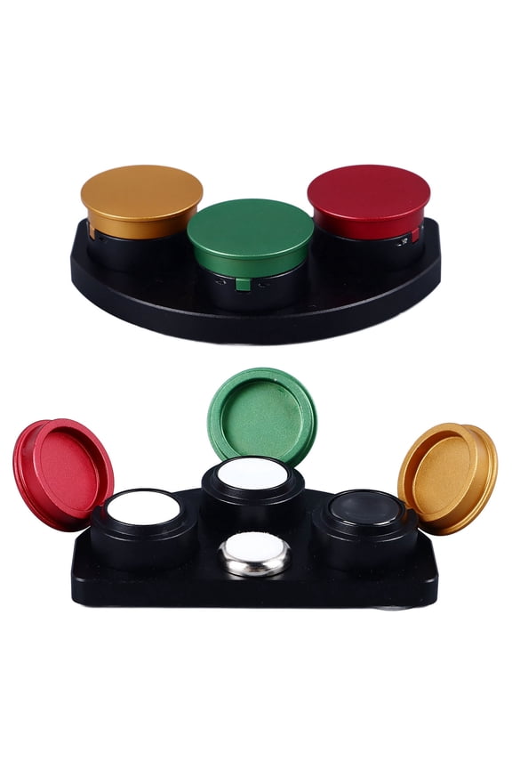 Professional Watch Repair Oil Cup Stand Metal Ceramic Watchmaker Grease Holder Tool 3 Hole Fan Shaped Set for Precision Jewelry Watch Servicing and Maintenance (3.54 inches / 9.00 cm)