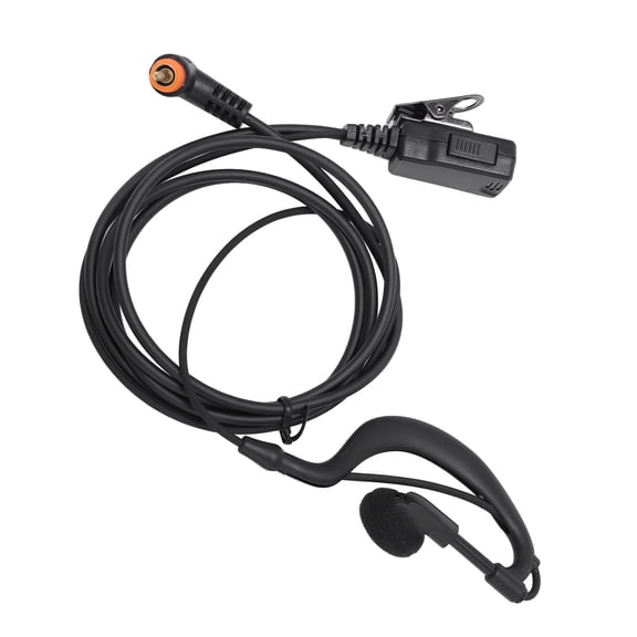 Riousery Push to Talk Microphone Headset Clear Sound Transfer Earhook G Shape Earpiece for SL1M SL1K SL1600 SL300 SL7500 SL400 Two Way Radio Black Compact 7.09 inches / 18.00 cm[cite: 1]