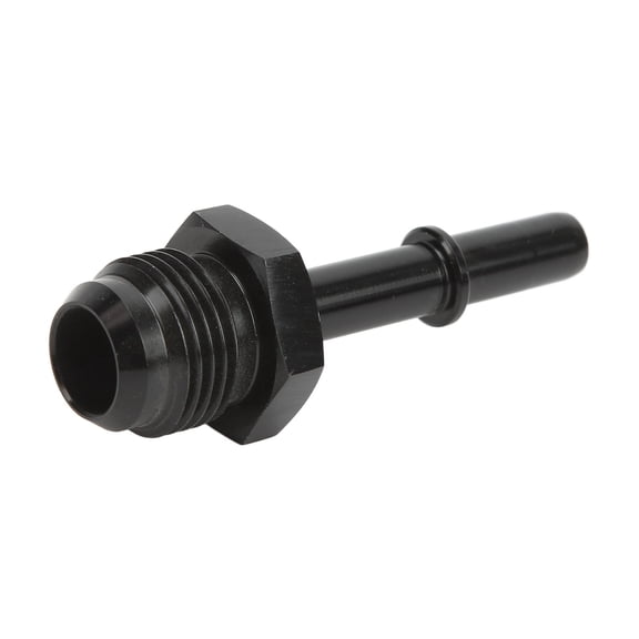 Riousery Quick Disconnect EFI Fitting Adapter Push On Aluminum Alloy Black Anodized Finish for Fuel Filter Rail Feed Port AN6-3/8in