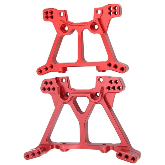 Riousery RC Aluminum Alloy Front Rear Shock Tower for Traxxas Slash 4X4 TSM 1/10 RC Car Upgrade Parts Red, Premium Accessories, 7.09 inches / 18 cm Length, 10 Pieces Complete Set[cite: 1]
