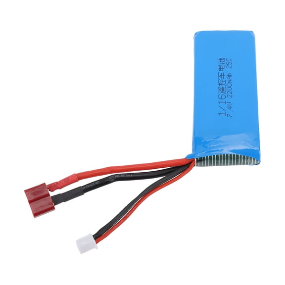 Riousery RC Car Battery 2S 7.4V 2200mAh Li Po Circuit Protection RC Car Accessory for 16210 16208 16207, 5.12 inches / 13 cm[cite: 1]