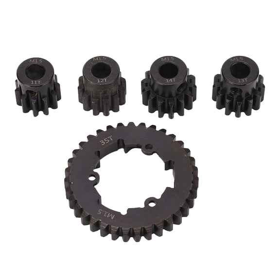 Riousery RC Car Steel Gear Set 35T Spur Gear with 11T 12T 13T 14T Motor Pinion Gears, Upgrade Replacement Part for TRAXXAS 1/5 X-Maxx 6S 8S RC Vehicle Models