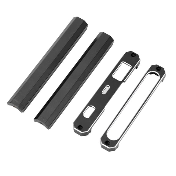 Riousery RC Car Transmitter Bracket Aluminium Alloy Radio Receiver Battery Bracket Protector Frame Holder for Flysky FSNB4 Noble Black (5.9 inches/15 cm)