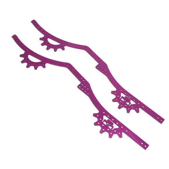 Riousery RC Chassis Frame Rails Aluminum Alloy Adjustable Wheelbase RC Chassis Rails for Axial SCX10 II 1/10 RC Car Purple 16.54 inches / 42 cm