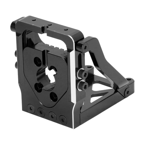 Riousery RC Quick Release Motor Base Aluminium Alloy Solid Construction for 1/6 XRT 8S 1/5 6S 8S RC Cars Upgrade Parts Accessories Replacement Durable and Lightweight Design in Color Black