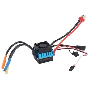 Riousery RC Waterproof 45A 4 Poles Sensorless Brushless Electronic Speed Controller ESC for 1/10 Scale RC Car Parts, High Efficiency Replacement Accessory for Remote Control Vehicles (100g / 3.5oz)