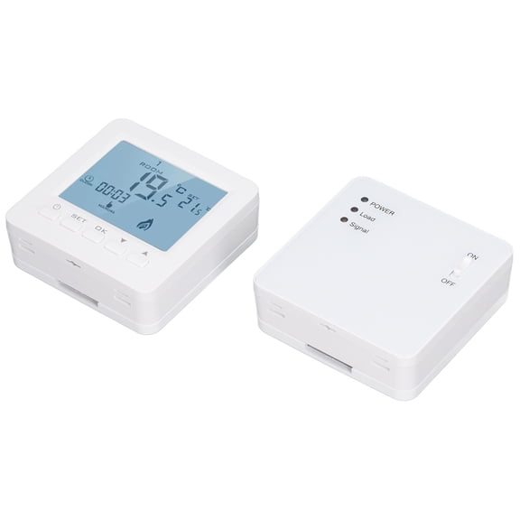 Riousery RF Wireless Programmable Thermostat Smart Digital Temperature Controller Room Thermostat for Underfloor Heating Electric Wall-Hung Boiler Actuator (11 x 9 x 8 Inches / 27.9 x 22.8 x 20.3 cm)