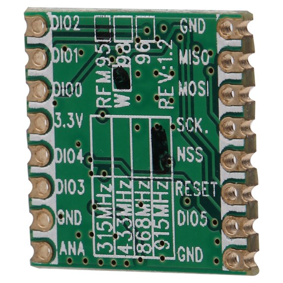 Riousery RFM96W 433MHz Wireless Transceiver Module 20dBm Power LoRaTM SPI Interface Electronics Component for Long Range Networking Up to 8000m Distance DC 1.8V-3.7V Power Supply