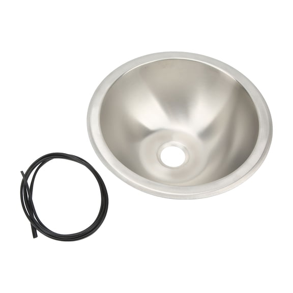 Riousery RV Kitchen Sink 10 inches / 25.4 cm 304 Stainless Steel Round Drop-In Camper Boat Sink
