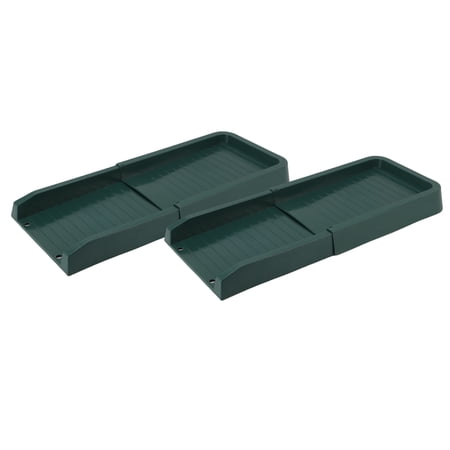 Riousery Rain Gutter Downspout Splash Block Extension Weather Proof PP Drain Tray For Outdoor Landscape Protection Against Rain Green (23.62 inches / 60 cm)