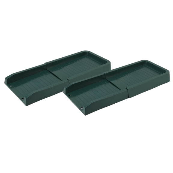Riousery Rain Gutter Downspout Splash Block Extension Weather Proof PP Drain Tray For Outdoor Landscape Protection Against Rain Green (23.62 inches / 60 cm)