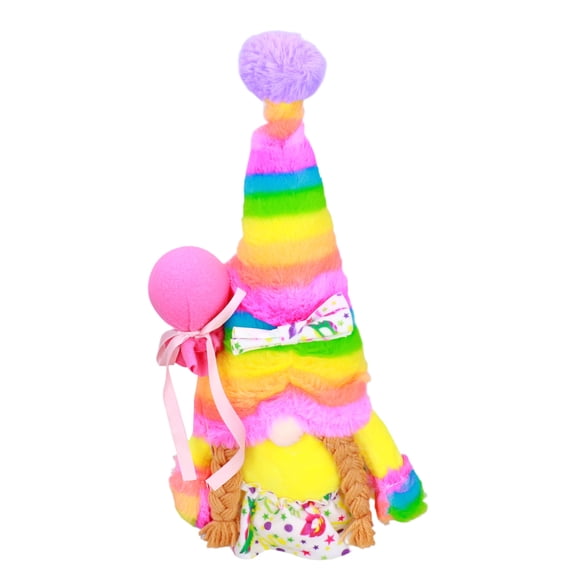 Riousery Rainbow Gnome Plush Toy Colorful Cute Beautiful Practical Soft Multi Purpose Faceless Doll for Home Decoration Birthday Party Gifts 14.2 inches / 36 cm