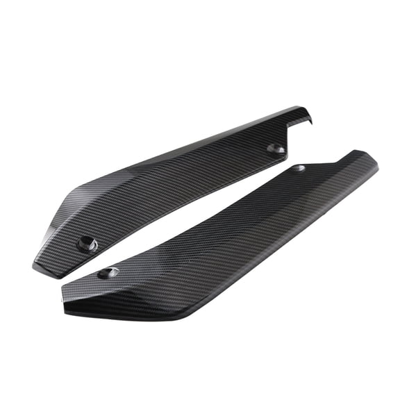 Riousery Rear Bumper Lip Splitter Universal Car Side Fender Fins Body Lip Spoiler Chin Skirt Protector Carbon Fiber Color Replacement Auto Accessories Set