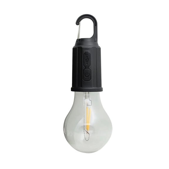 Riousery Rechargeable Portable Outdoor Ambient Light LED Multi-Function Camping Lantern, 3 Adjustable Brightness Levels, 400mAh Battery, T01 Black (7.08 inches / 18 cm)