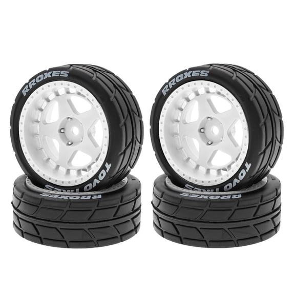 Riousery Remote Control Off-Road Car Tires 2.6 inches / 66mm 4pcs Replacement for TAMIYA TT02 XV01 HSP 94123 HPI KYOSHO WLtoys 1/10 RC Car Wheel
