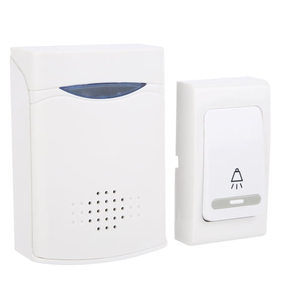 Riousery Remote Control Wireless Doorbell Sensor Electronic Call System with Push Button for Elderly Care Household and Office Security Easy Installation (7.87 inches / 20 cm) White[cite: 1, 2]