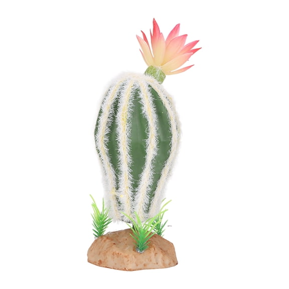 Riousery Reptile Cactus Plant Artificial Simulation Decorative Desert Plant Ornament for Fish Tank Terrarium Aquarium