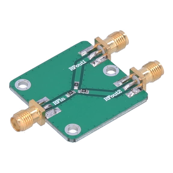 Riousery Resistance Power Splitter Module Durable DC-5G 6dB 1 to 2 RF Microwave Distributor Divider for Radio Frequency Components, 50 Ohm Impedance, 0.5W Withstand, 1.2 inches / 30.48 mm Dimensions